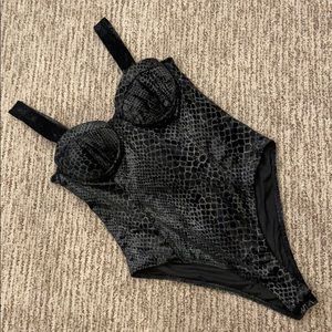Snake print bodysuit